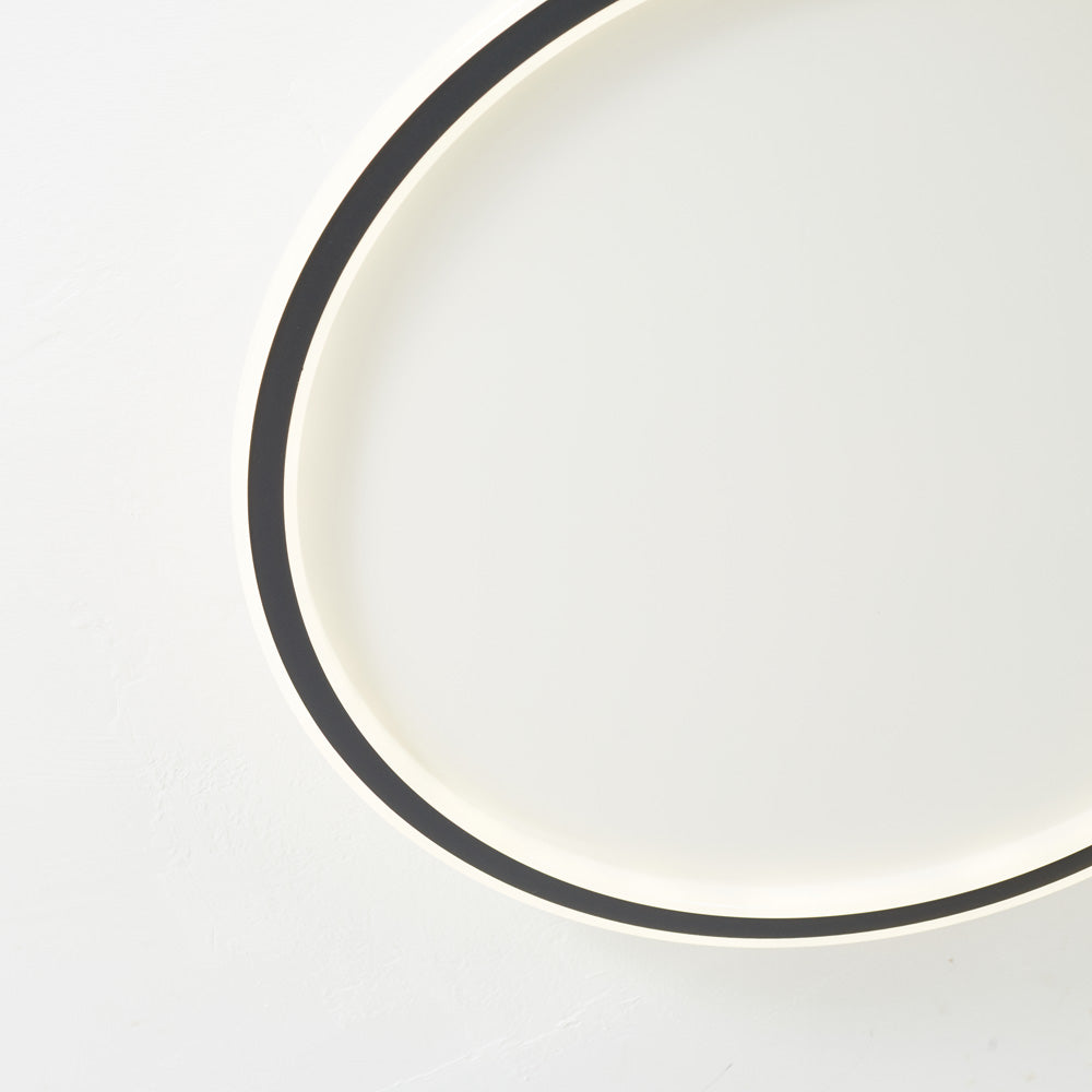 Quinn Moderne Ronde LED Plafondlamp Metaal/Acryl Zwart/Wit Slaap/Eet/Woonkamer