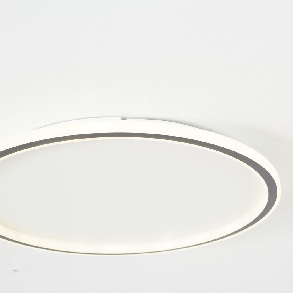Quinn Moderne Ronde LED Plafondlamp Metaal/Acryl Zwart/Wit Slaap/Eet/Woonkamer