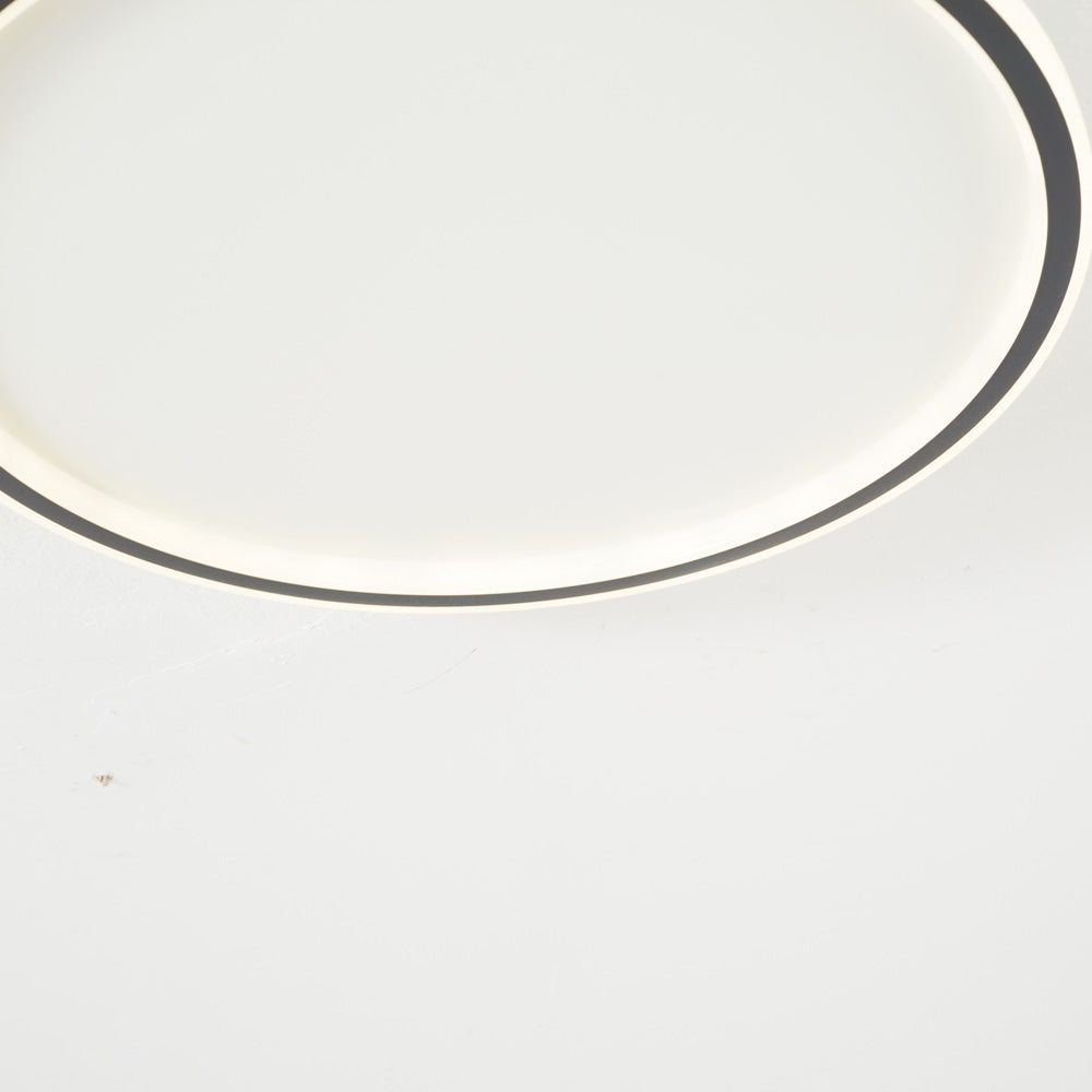 Quinn Moderne Ronde LED Plafondlamp Metaal/Acryl Zwart/Wit Slaap/Eet/Woonkamer