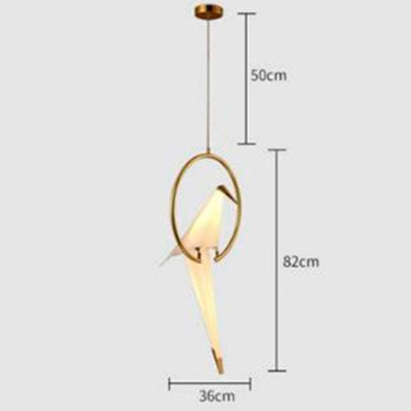 Clifford Design LED Duizend Kraanvogels Hanglampen Gouden Metaal Slaapkamer