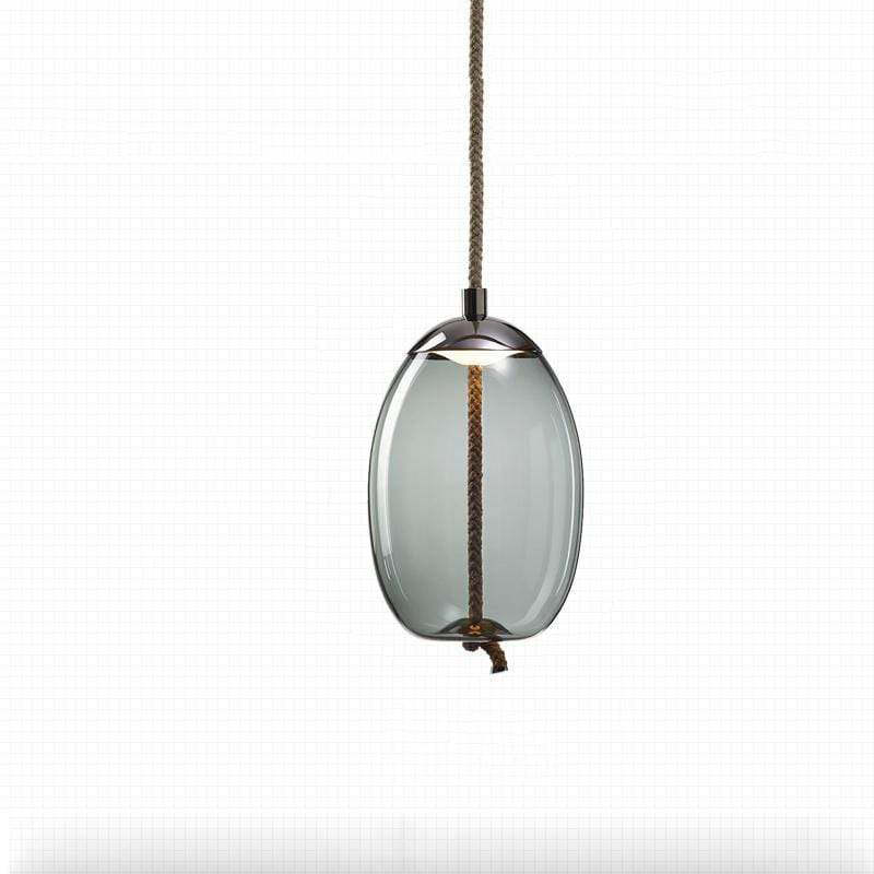 Valentina Ronde LED Hanglampen Blauw Metaal Glas Eetkamer Woonkamer
