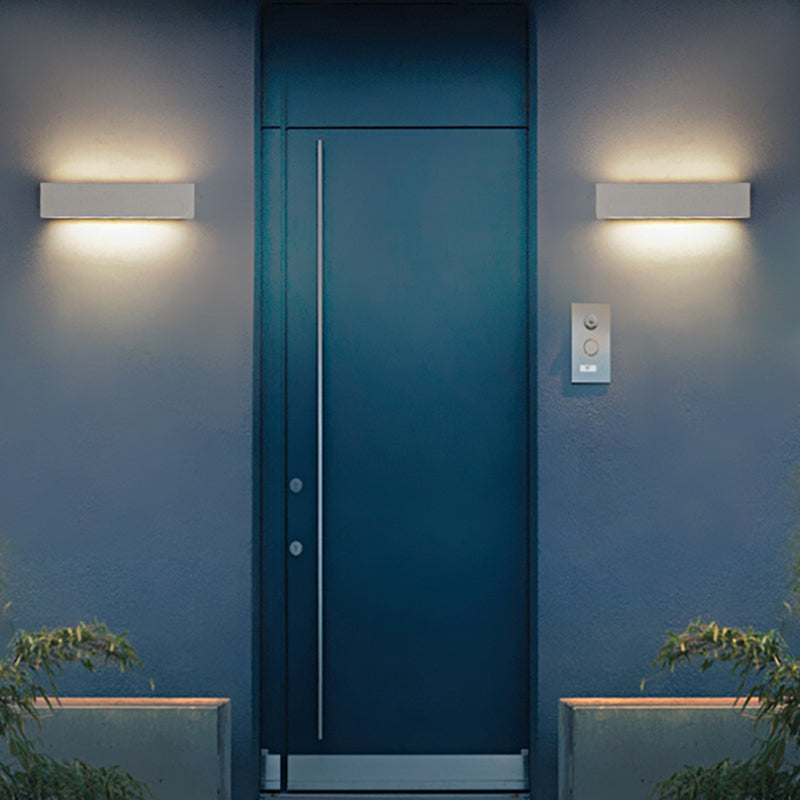 Edge Moderne Bar LED Metaal/Acryl Wandlamp Zwart/Wit Tuin