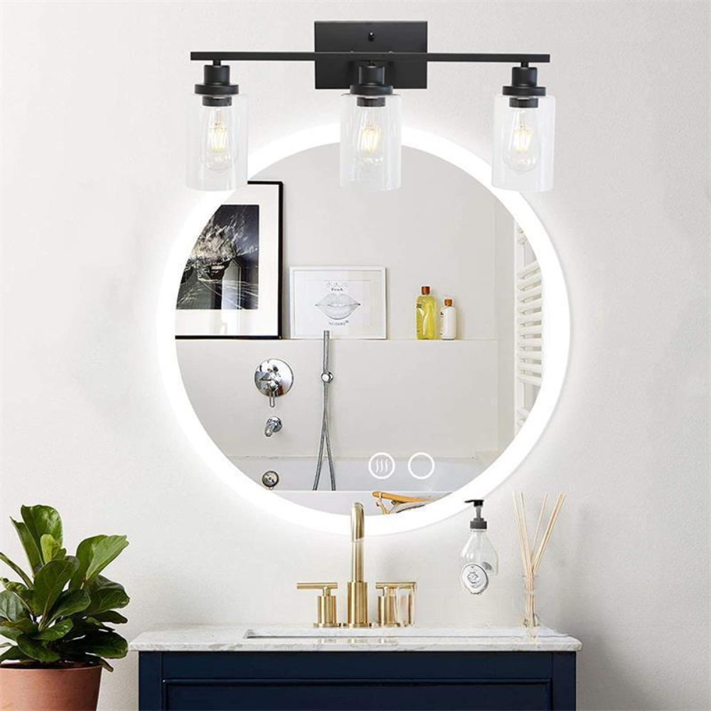 Alessio Industriele LED Wandlamp Zwart Metaal Glas Badkamer Binnen