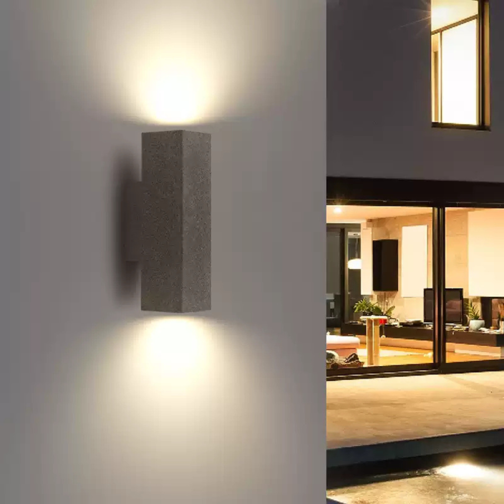 Orr Moderne Vierkant Buiten Wandlampen Wit Cement Tuin/Slaapkamer