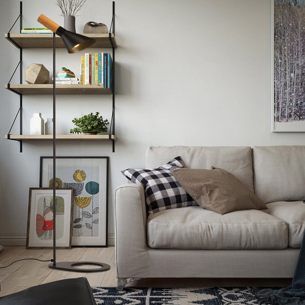 Carins Moderne LED Vloerlamp Zwart Wit Metaal Eetkamer Slaapkamer