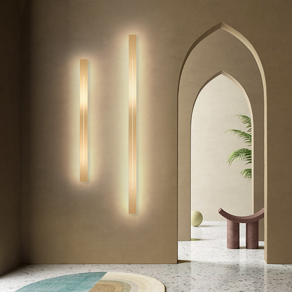 Edge Moderne Lineaire LED Wandlamp Zwart/Goud Acryl Badkamer