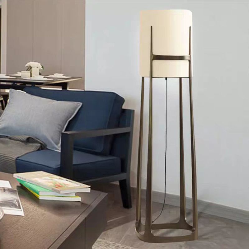 Eryn Moderne Design LED Cilinder Vloerlamp Metalen Stoffen Eetkamer/Woonkamer/Kelder/Hal