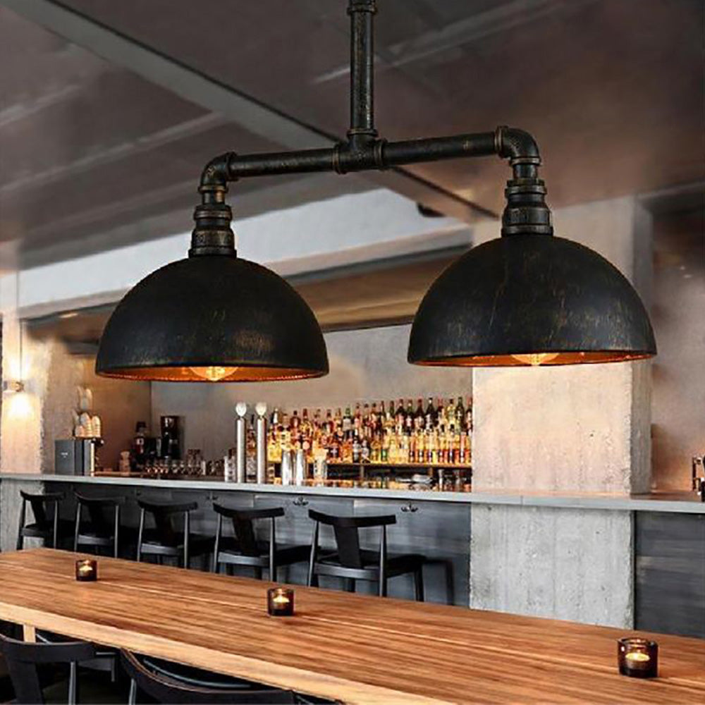 Alessio Industriele Ronde LED Hanglamp Zwart Metaal Eetkamer Woonkamer
