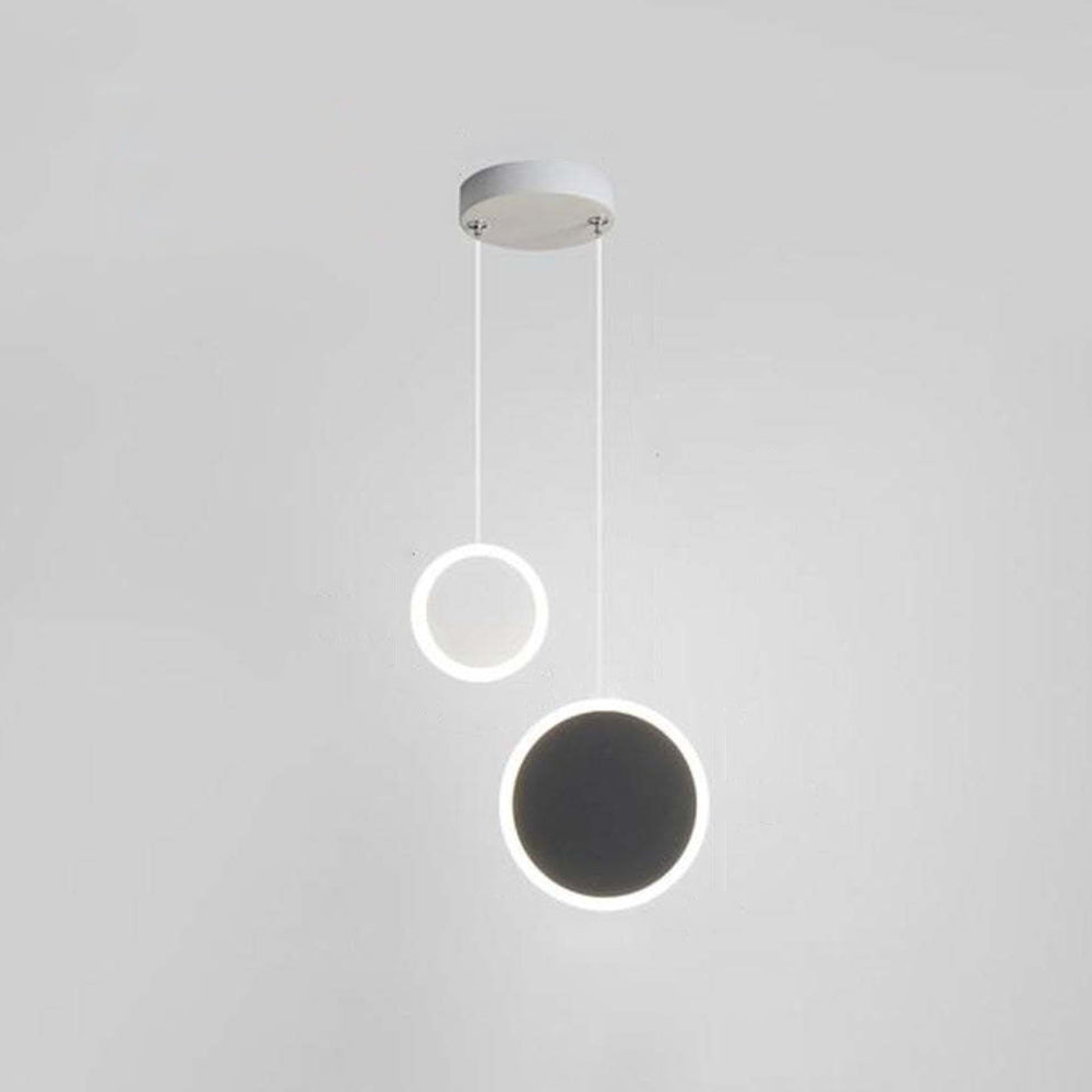 Nyla Moderne Rond LED Hanglampen Metaal/Acryl Zwart/Wit Woonkamer/Slaapkamer