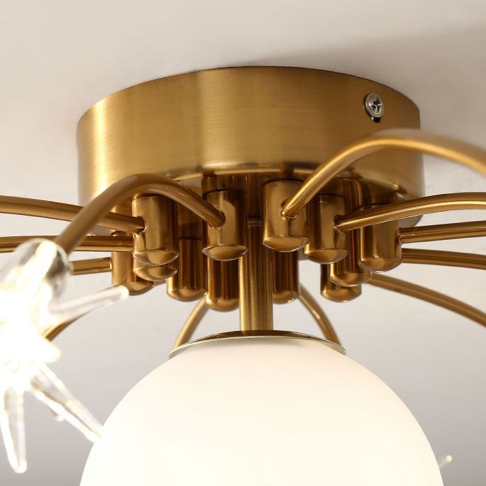 Elif Moderne Planet LED Binnen Plafondlamp Metaal Glas Slaapkamer