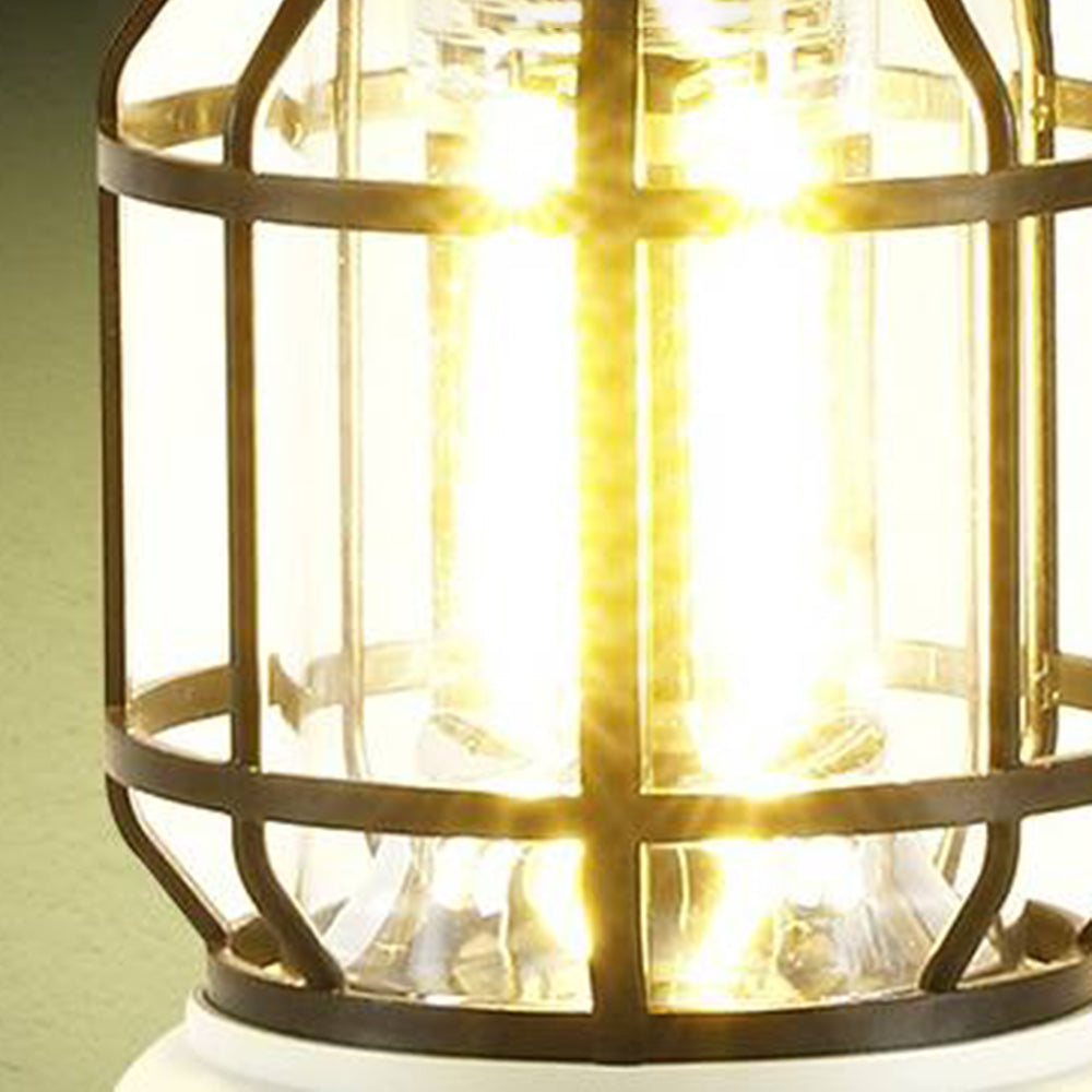 Alessio Industriele LED Buitenlamp Zwart/Wit  Hars/Acryl Tuin/Balkon