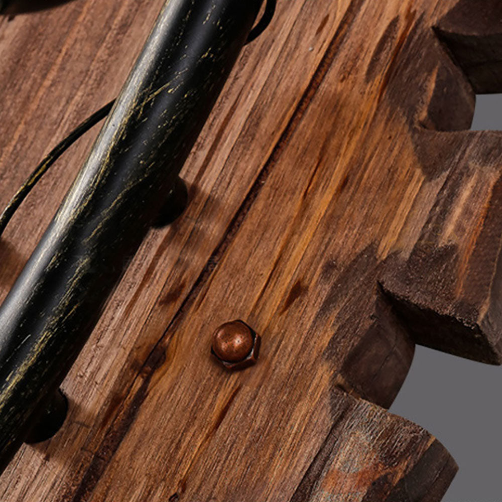 Austin Design Visvorm Vintage LED Wandlamp, Hout/Metaal, Woonk/Eetk/ Slaapkamer