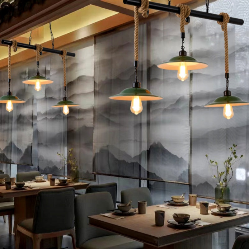 Epoch Vintage LED Hanglampen Groen Metaal Keuken/Woonkamer