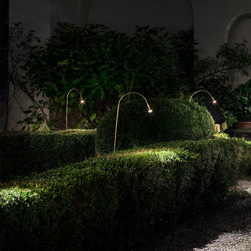 Bella Moderne Lineaire LED Grondlamp Buiten Goud Metalen Pad
