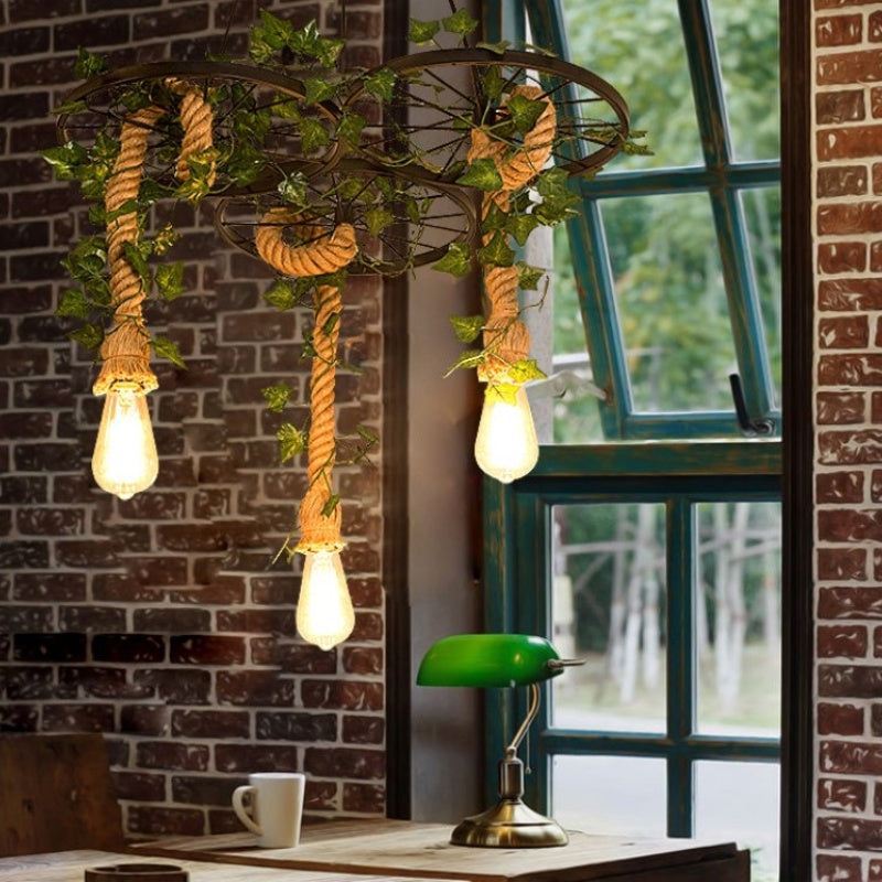 Vireo Industriële LED Kroonluchters Zwart Bar/Woonkamer