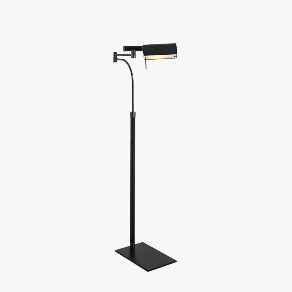 Salgado Modern Design LED Vloerlamp Zwart Leer Metaal Eetkamer