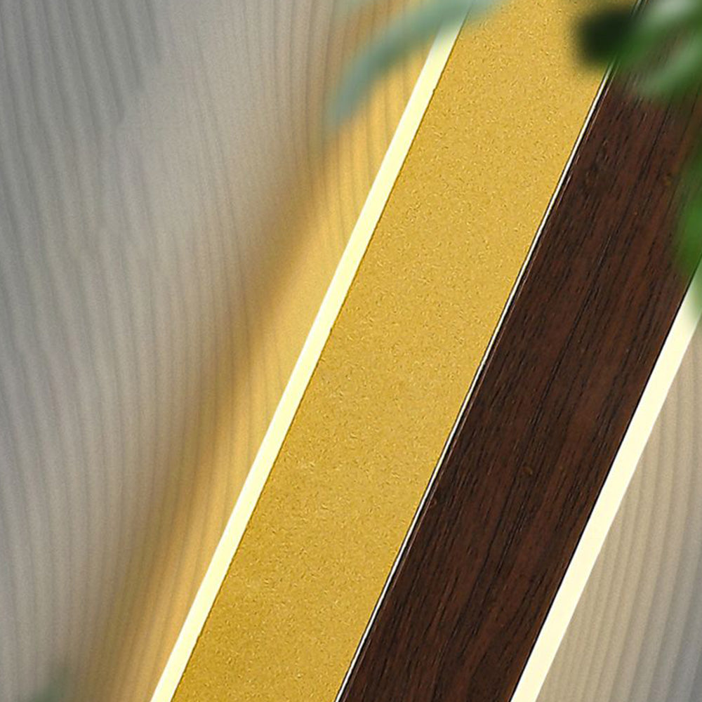 Ozawa Design Kleine LED Wandlamp Hout Bruin Metaal Woonkamer