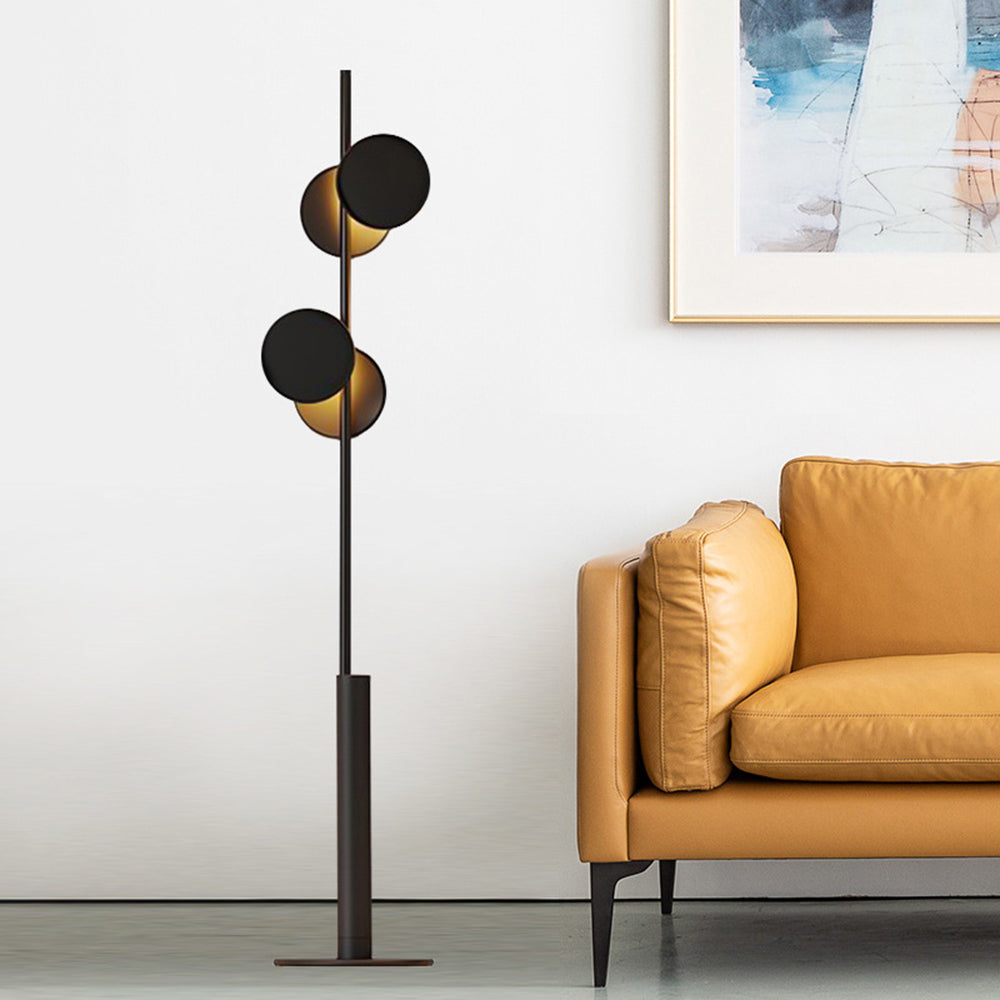 Salgado Vintage LED Vloerlamp Zwart Metaal Eetkamer Studeerkamer