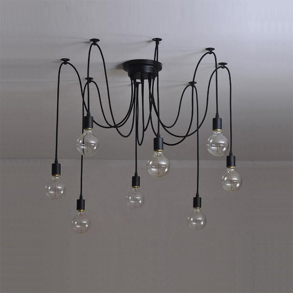 Alessio Retro Design Country Spider LED Hanglampen Metaal Zwart/Wit