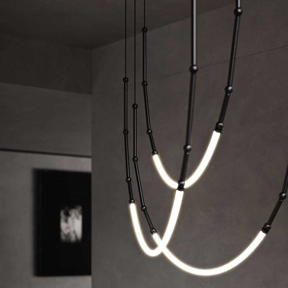 Edge Industriele LED Hanglamp Zwart Wit Metaal Silicone Slaapkamer