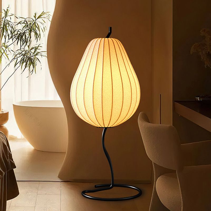 Renée Retro Design LED Peer Vormige Meta Vloerlamp Metaal/Stof Eetkamer/Woonkamer