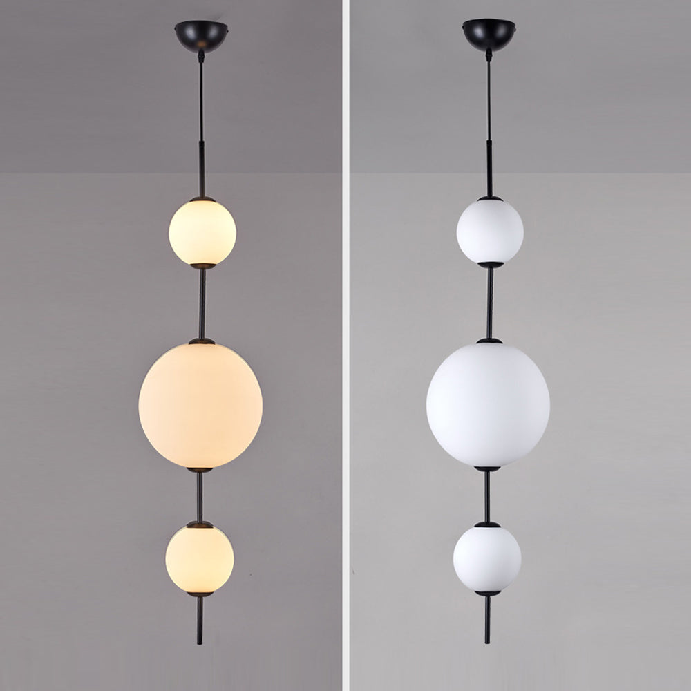 Valentina Moderne LED Hanglamp Zwart Metaal Glas Eetkamer Slaapkamer