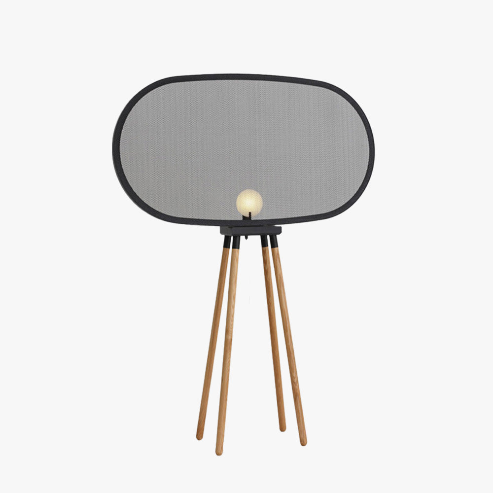 Cooley Moderne LED Vloerlamp Zwart Metaal Hout Woonkamer Slaapkamer