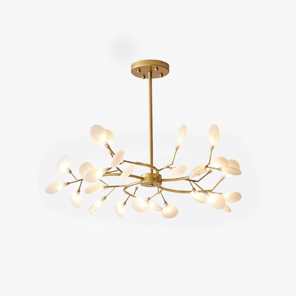 Olivia Design Bloem LED Hanglamp Zwart/Goud Metaal/Glas Slaap/Eet/Woonkamer