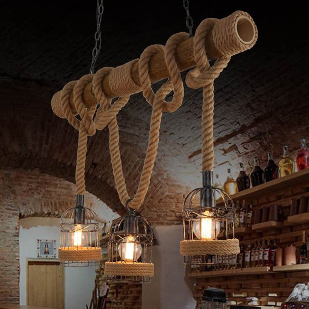 Alessio Retro Design LED Hanglampen Metaal Hout Woonkamer Eetkamer
