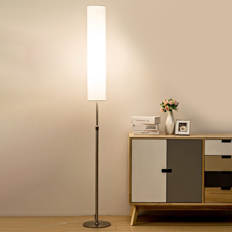 Eryn Moderne Cilindervormige Vloerlamp Metaal/Stof Slaapkamer