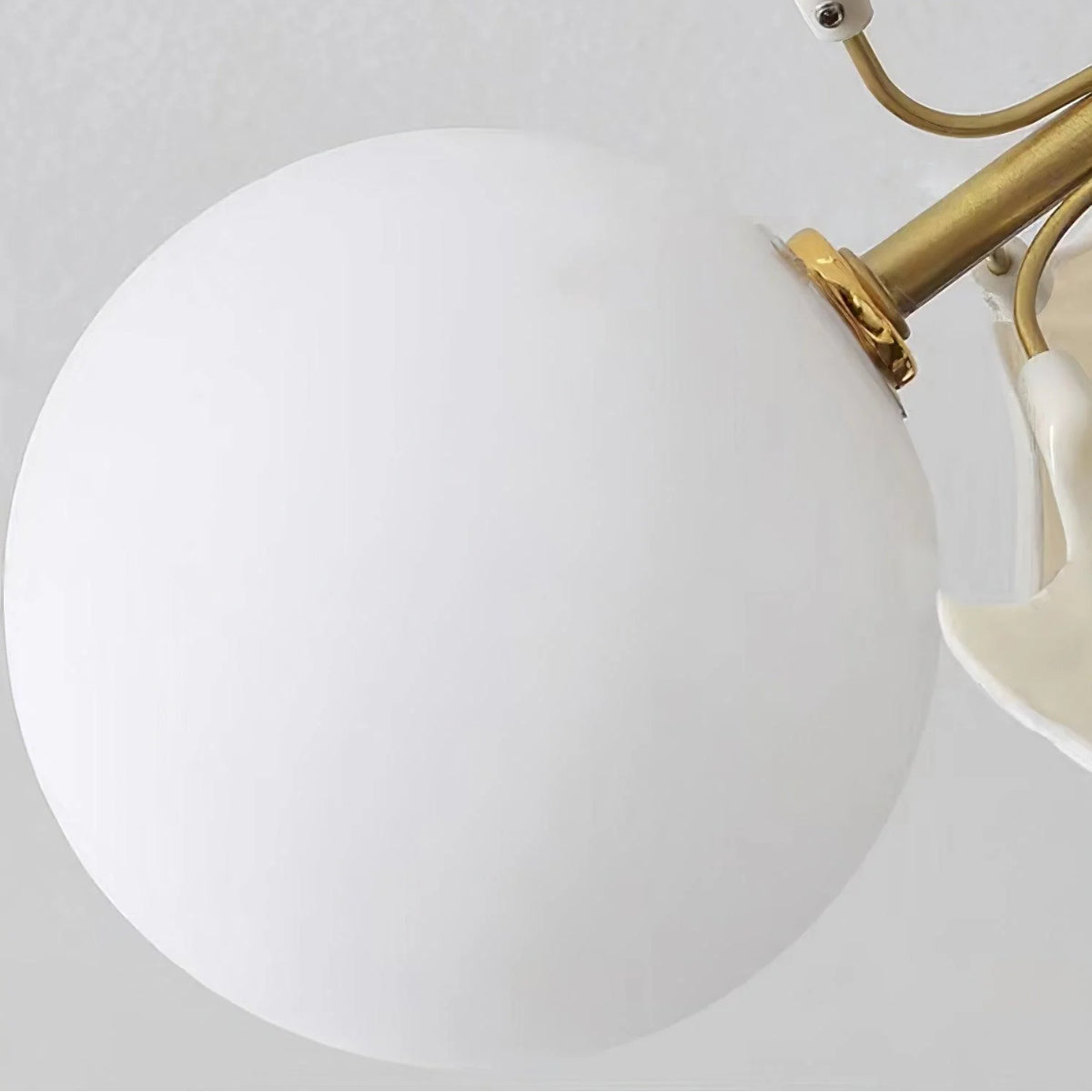 Olivia Design Bol LED Plafondlamp Metaal/Keramisch Wit/Goud Slaap/Woon/Eetkamer