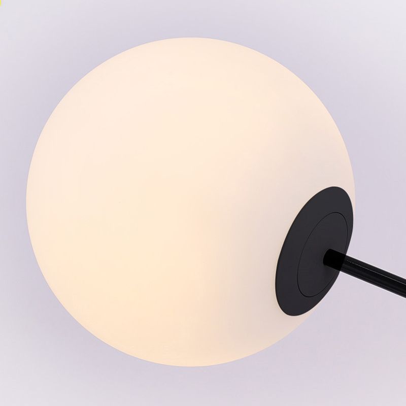 Valentina Moderne Glazen Bollen LED Vloerlampen Zwart Metaal Glas Woonkamer
