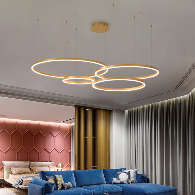 Arisha Moderne Grote  Hanglampen Wit Metaal Slaapkamer  Woonkamer Tir-Cirkel