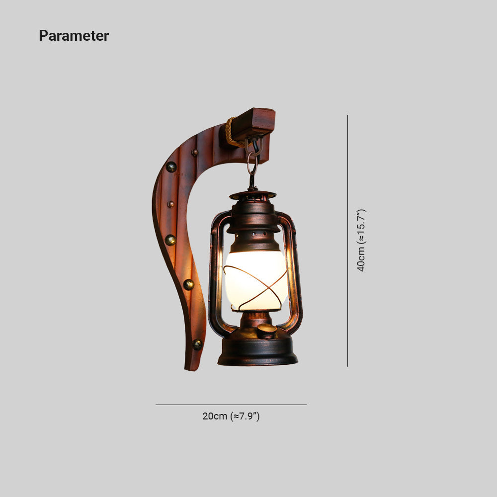 Austin Retro Wandlamp Booglamp Hout Donkerbruin, Woonk/Eetk/ Slaapkamer