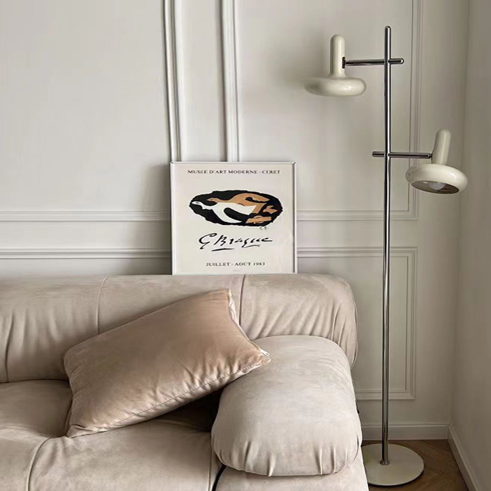 Carins Minimalistische LED Vloerlamp Wit Metaal Slaapkamer Woonkamer