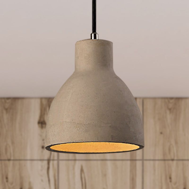 Byers Moderne Koepel LED Hanglamp Grijs Metaal/Cement Slaapkamer