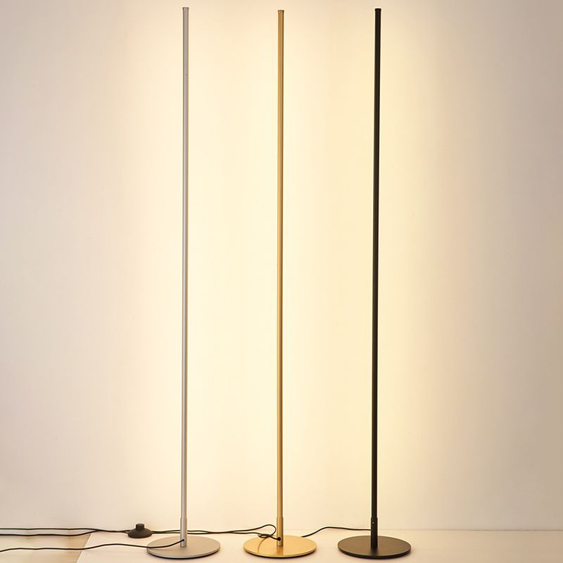 Edge Modern Industriele LED Vloerlamp Zilver/Goud/Zwart Woon/Slaapkamer Metaal&Silicagel