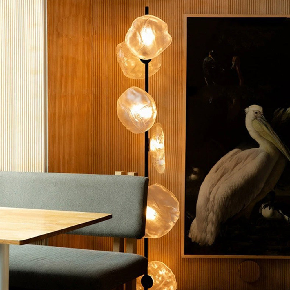 Byers Luxe LED Vloerlamp Zwart/Goud/Grijs Metaal/Glas Woonkamer
