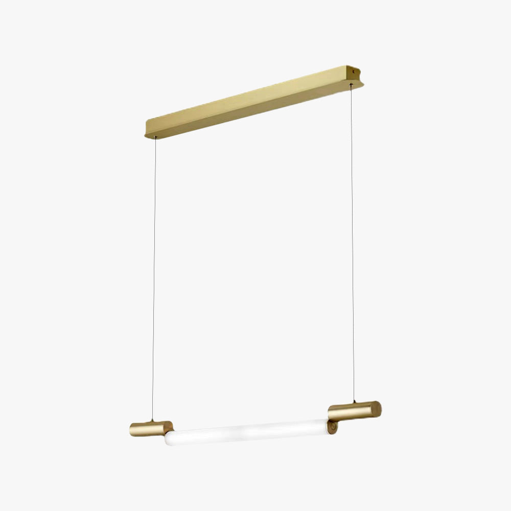 Edge Moderne Lineaire  LED Hanglamp Wit Goud Metaal Acryl Eetkamer
