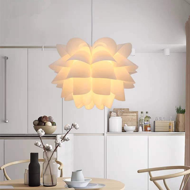 Cairns Scandinavische Bloem LED Hanglamp Wit/Acryl Slaapkamer