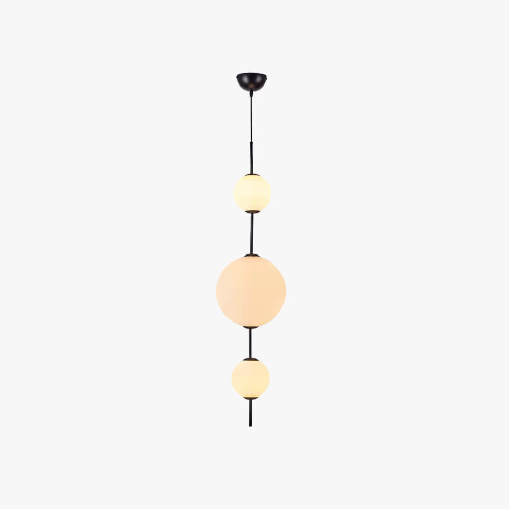 Valentina Moderne LED Hanglamp Zwart Metaal Glas Eetkamer Slaapkamer
