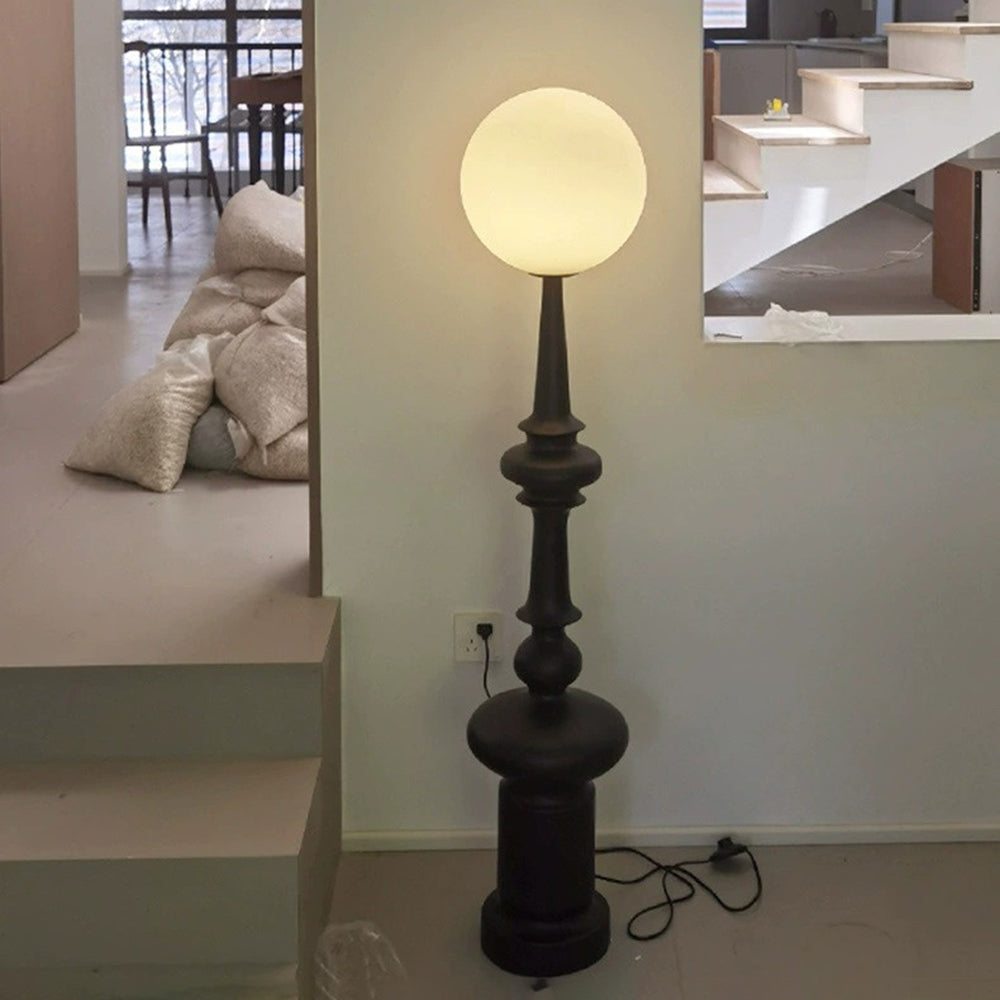 Salgado Rome LED Vloerlamp Zwart Metaal Glas Slaapkamer Eetkamer