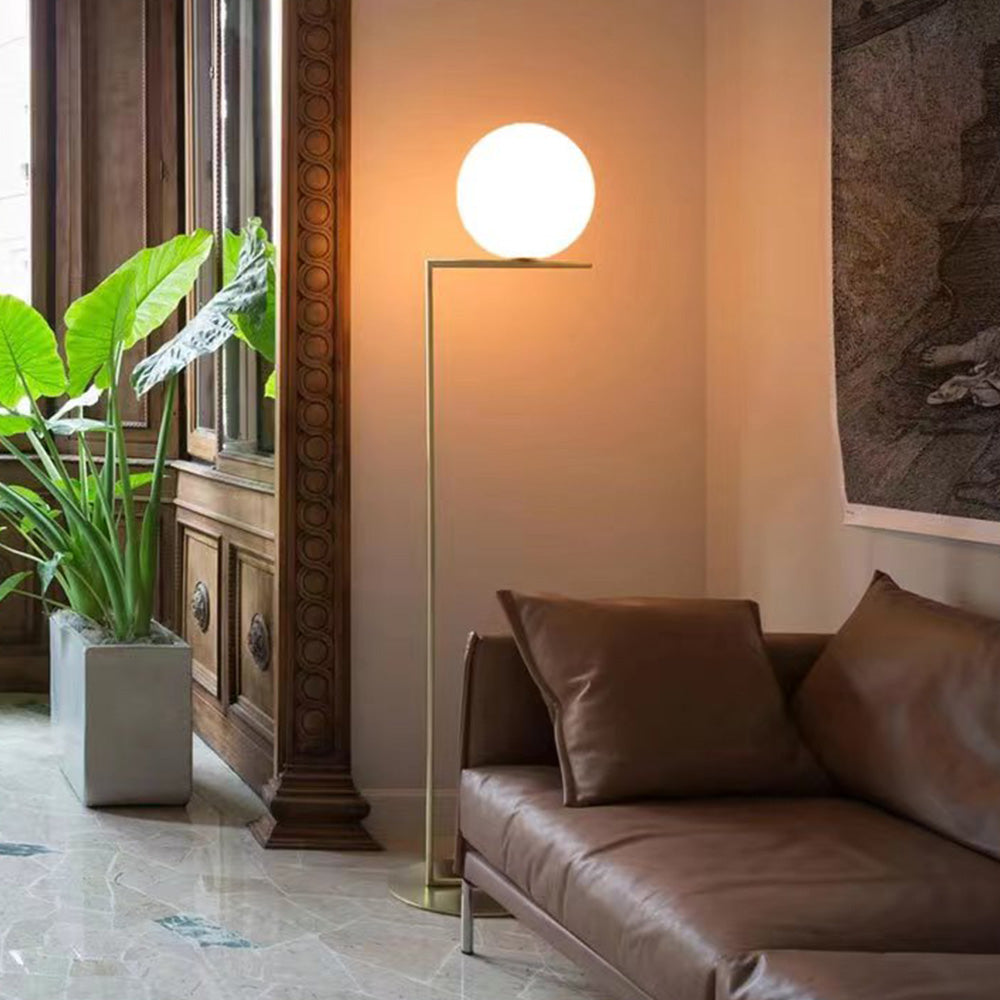 Valentina Glazen Bollen LED Vloerlamp Goud Metaal Glas Woonkamer