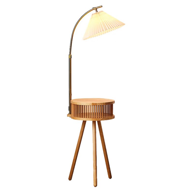 Ozawa Retro Design LED Geplooide Vloerlamp Metaal/Hout  Nachtkastje Eetkamer/Woonkamer