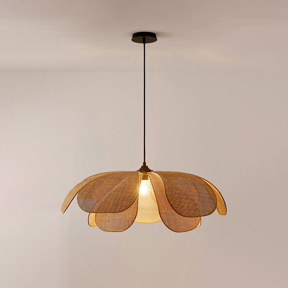 Ritta Bloemen Hanglamp Rotan & Wilg Gevlochten Slaapkamer/Woonkamer