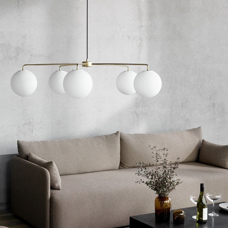Valentina Minimalistisch LED Bubble Glas Metaal Kroonluchters Slaapkamer