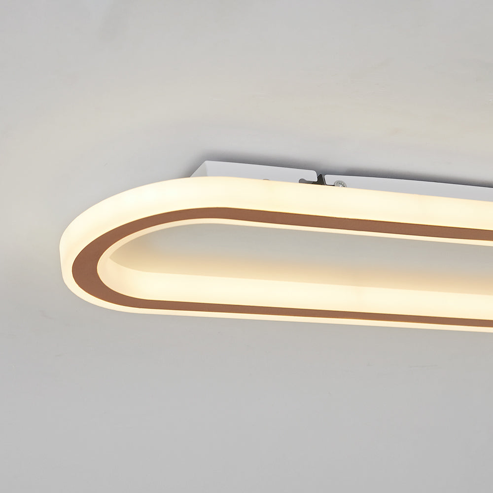 Quinn Minimalistisch Elliptische LED Plafondlamp Metaal/Acryl Zwart/Goud/Roségoud