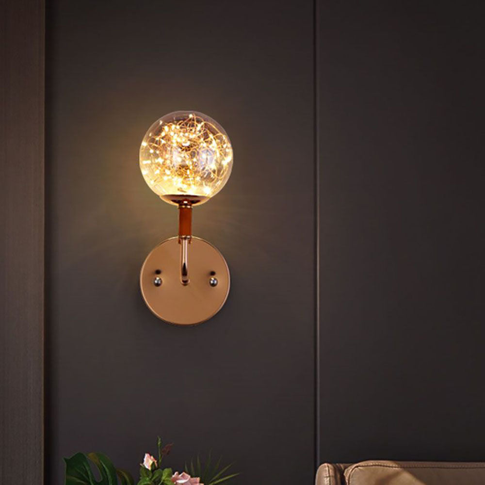 Valentina Starry Bubble Modern Design LED Wandlamp Goud/Swart Woonkamer/Slaapkame