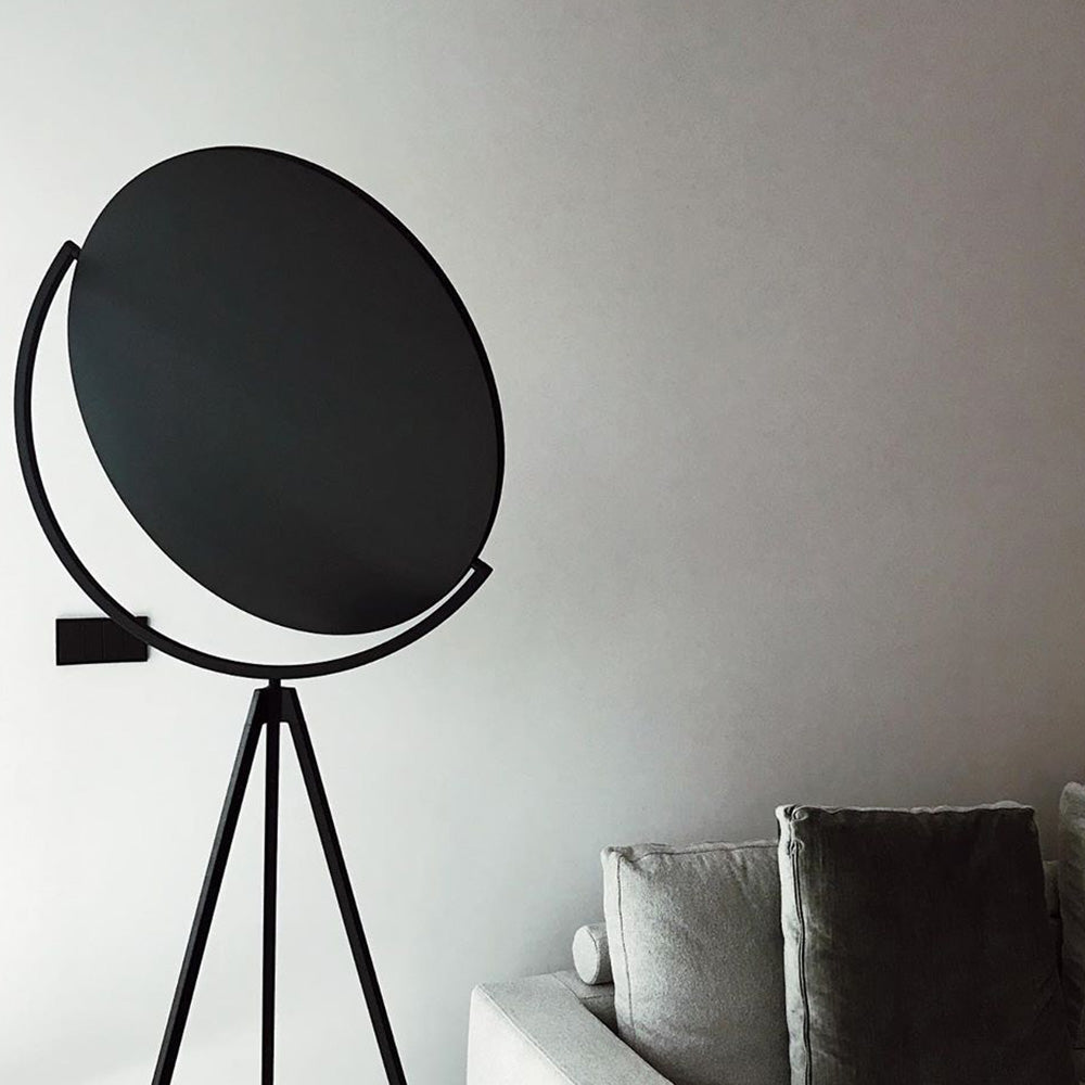 Salgado Ronde LED Vloerlamp Zwart Wit Metaal Eetkamer Woonkamer