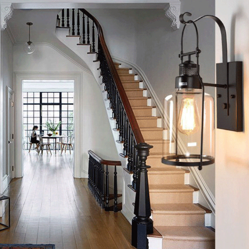 Alessio Retro LED Binnen wandlamp Glas Metaal Woonkamer Eetkamer Slaapkamer